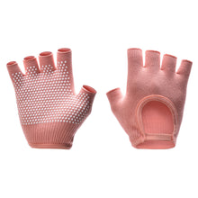 Load image into Gallery viewer, 1Pair Women's Half-Finger Bare Back Yoga Gloves Non-Slip Breathable Fitness Cycling Pilates Cotton Gloves
