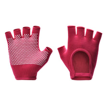 Load image into Gallery viewer, 1Pair Women's Half-Finger Bare Back Yoga Gloves Non-Slip Breathable Fitness Cycling Pilates Cotton Gloves
