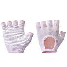 Load image into Gallery viewer, 1Pair Women's Half-Finger Bare Back Yoga Gloves Non-Slip Breathable Fitness Cycling Pilates Cotton Gloves
