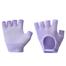 Load image into Gallery viewer, 1Pair Women's Half-Finger Bare Back Yoga Gloves Non-Slip Breathable Fitness Cycling Pilates Cotton Gloves
