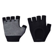 Load image into Gallery viewer, 1Pair Women's Half-Finger Bare Back Yoga Gloves Non-Slip Breathable Fitness Cycling Pilates Cotton Gloves
