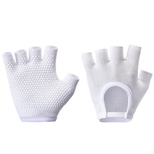 Load image into Gallery viewer, 1Pair Women's Half-Finger Bare Back Yoga Gloves Non-Slip Breathable Fitness Cycling Pilates Cotton Gloves
