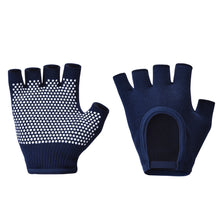 Load image into Gallery viewer, 1Pair Women's Half-Finger Bare Back Yoga Gloves Non-Slip Breathable Fitness Cycling Pilates Cotton Gloves

