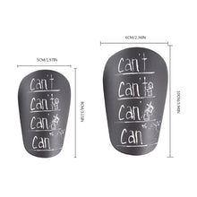 Load image into Gallery viewer, 1Pair Can't Pattern Professional Football Shin Guard PU Thick Anti-Collision And Shock-Absorbing Insert Board Sports Protective Supplies
