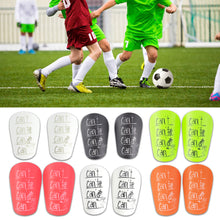 Load image into Gallery viewer, 1Pair Can't Pattern Professional Football Shin Guard PU Thick Anti-Collision And Shock-Absorbing Insert Board Sports Protective Supplies

