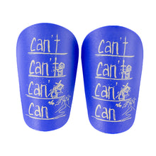 Load image into Gallery viewer, 1Pair Can't Pattern Professional Football Shin Guard PU Thick Anti-Collision And Shock-Absorbing Insert Board Sports Protective Supplies

