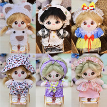 Load image into Gallery viewer, 20CM Cotton Doll Rompers Cartoon Plush Doll Replacement Outfit Princess Dress Playing House Accessories Mini Clothes
