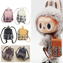 Load image into Gallery viewer, Doll Bag for Labubu Macaron Barbies Blythes and 20cm Plush Doll &amp; 1/6 BJD Canvas Backpack
