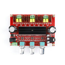 Load image into Gallery viewer, 2*50W+100W Dual TPA3116D2 Power Subwoofer 2.1 Channel Amplifier Board TPA3116 Bluetooth 5.0 Audio Stereo equalizer AUX Amp
