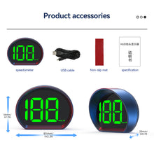 Load image into Gallery viewer, Car GPS Speedometer HUD Head Display Digital Speed Meter with KMH MPH Dispaly for Truck Motorcycle Plug and Play Auto Part Accessories
