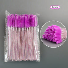 Load image into Gallery viewer, 50pcs Disposable Eyelash Brushes Extension Crystal Eyebrow Brush Mascara Wand Eye Lashes Cosmetic Tool Set Makeup Beauty
