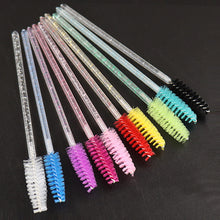 Load image into Gallery viewer, 50pcs Disposable Eyelash Brushes Extension Crystal Eyebrow Brush Mascara Wand Eye Lashes Cosmetic Tool Set Makeup Beauty
