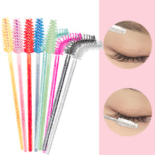 Load image into Gallery viewer, 50pcs Disposable Eyelash Brushes Extension Crystal Eyebrow Brush Mascara Wand Eye Lashes Cosmetic Tool Set Makeup Beauty
