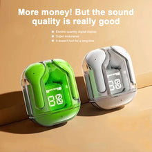Load image into Gallery viewer, Transparent Wireless Bluetooth Earbud Noise Canceling Stereo Headphone with Digital Display Charging Case Waterproof Gaming
