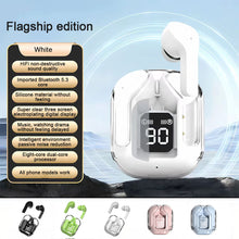 Load image into Gallery viewer, Transparent Wireless Bluetooth Earbud Noise Canceling Stereo Headphone with Digital Display Charging Case Waterproof Gaming
