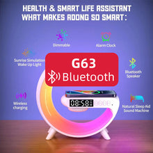 Load image into Gallery viewer, Multifunction Wireless Charger Stand Bluetooth 5.0 Speaker FM TF RGB Night Light Fast Charging Station for iPhone Samsung Xiaomi
