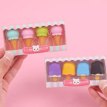 Load image into Gallery viewer, 4Pieces/Boxes Kawaii Lollipop Sweety Ice Cream Student Stationery School Office Supplies Children Erasers For Kids Pencil Eraser
