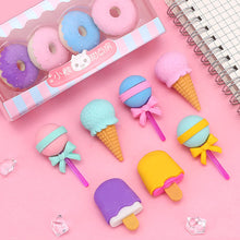 Load image into Gallery viewer, 4Pieces/Boxes Kawaii Lollipop Sweety Ice Cream Student Stationery School Office Supplies Children Erasers For Kids Pencil Eraser
