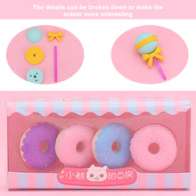 Load image into Gallery viewer, 4Pieces/Boxes Kawaii Lollipop Sweety Ice Cream Student Stationery School Office Supplies Children Erasers For Kids Pencil Eraser
