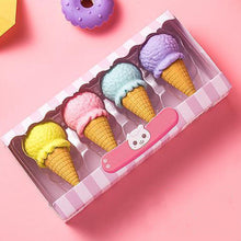Load image into Gallery viewer, 4Pieces/Boxes Kawaii Lollipop Sweety Ice Cream Student Stationery School Office Supplies Children Erasers For Kids Pencil Eraser
