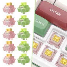 Load image into Gallery viewer, Silent Peach V3 Switch Lubed Silent Lemon V3 Switches Mechanical Keyboard Linear Tactile 5Pin Hot swap PA66 Pre Lubed POM

