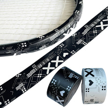 Load image into Gallery viewer, 1 Roll 5M*3.5CM Printed Tennis Racket Head Sticker Anti-Scratch Wear Resistance Tennis Racket Frame PU Protection Sticker
