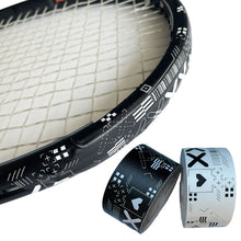 Load image into Gallery viewer, 1 Roll 5M*3.5CM Printed Tennis Racket Head Sticker Anti-Scratch Wear Resistance Tennis Racket Frame PU Protection Sticker
