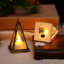 Load image into Gallery viewer, 1PC LED Artificial Electronic Candle Light Plastic Retro Triangle Atmosphere Light For Outdoor Camping Holiday Decoration Table Decoration
