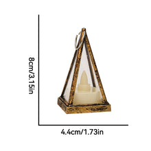 Load image into Gallery viewer, 1PC LED Artificial Electronic Candle Light Plastic Retro Triangle Atmosphere Light For Outdoor Camping Holiday Decoration Table Decoration
