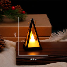 Load image into Gallery viewer, 1PC LED Artificial Electronic Candle Light Plastic Retro Triangle Atmosphere Light For Outdoor Camping Holiday Decoration Table Decoration
