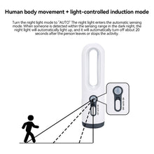Load image into Gallery viewer, Multifunctional Human Sensing Night Light Outdoor Camping Hiking Portable Emergency LED Flashlight USB Charging

