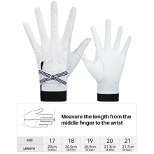 Load image into Gallery viewer, 1Pair Bow Golf Gloves For Women With Removable Mark Sheepskin Self-Adhesive Cloth Non-Slip Sports Full Finger Gloves

