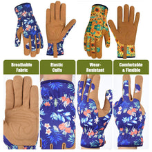 Load image into Gallery viewer, 1Pair Microfiber Printed Protective Gloves Outdoor Garden Planting Weeding Trimming Stab-Proof Wear-Resistant Protective Gloves
