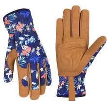 Load image into Gallery viewer, 1Pair Microfiber Printed Protective Gloves Outdoor Garden Planting Weeding Trimming Stab-Proof Wear-Resistant Protective Gloves
