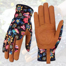 Load image into Gallery viewer, 1Pair Microfiber Printed Protective Gloves Outdoor Garden Planting Weeding Trimming Stab-Proof Wear-Resistant Protective Gloves
