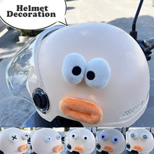 Load image into Gallery viewer, 2Pcs Cute Motorcycle Helmet Decorations For Motocross Full Face Off Road Helmet Sticker Soft Plush Mouth and Big Eyes

