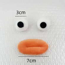 Load image into Gallery viewer, 2Pcs Cute Motorcycle Helmet Decorations For Motocross Full Face Off Road Helmet Sticker Soft Plush Mouth and Big Eyes

