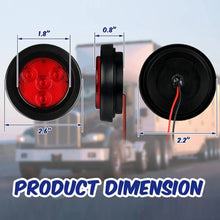 Load image into Gallery viewer, 1Pc 4LED Truck Side Lights Trailer Clearance Marker Lights LED Marker Lights Warning Round Rear Light 10-30V
