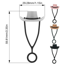 Load image into Gallery viewer, 4PCS Silicone Cowboy Hat Straw Covers Cap Compatible With Stanley Cup Straw Topper Dust Proof Reusable Straw Tip Protector Cap
