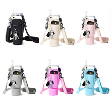 Load image into Gallery viewer, 40oz Neoprene Water Bottle Carrier Bag For Stanley Quencher Cup Sleeve Adjustable Shoulder Strap Non-slip Insulated Mug Cover
