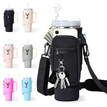 Load image into Gallery viewer, 40oz Neoprene Water Bottle Carrier Bag For Stanley Quencher Cup Sleeve Adjustable Shoulder Strap Non-slip Insulated Mug Cover
