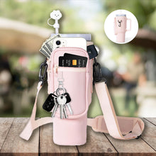 Load image into Gallery viewer, 40oz Neoprene Water Bottle Carrier Bag For Stanley Quencher Cup Sleeve Adjustable Shoulder Strap Non-slip Insulated Mug Cover
