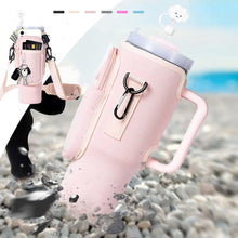 Load image into Gallery viewer, 40oz Neoprene Water Bottle Carrier Bag For Stanley Quencher Cup Sleeve Adjustable Shoulder Strap Non-slip Insulated Mug Cover
