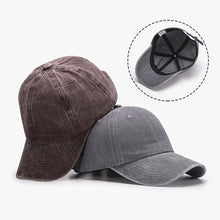 Load image into Gallery viewer, Retro Washed Cotton Baseball Caps Spring Summer Men Women Cotton Adjustable Casual Hat Hip Hop Streetwear Sun Hats

