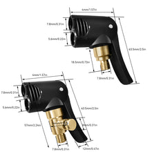 Load image into Gallery viewer, Car Tire Air Chuck Inflator Pump Valve Connector Car Tyre Wheel Valve Brass Clip-on Adapter for Inflatable Pump
