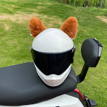 Load image into Gallery viewer, 2Pcs Plush Motorcycle Helmet Cat Ears Decoration Stickers Motocross Helmet Full Face Off Road Helmet Decor
