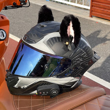 Load image into Gallery viewer, 2Pcs Plush Motorcycle Helmet Cat Ears Decoration Stickers Motocross Helmet Full Face Off Road Helmet Decor
