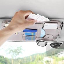 Load image into Gallery viewer, Car Visor Organizer Sunglasses Holder Visor Multi-Pocket Accessories for Trucks Interior Car Accessories Pouch Pen Holder

