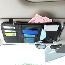Load image into Gallery viewer, Car Visor Organizer Sunglasses Holder Visor Multi-Pocket Accessories for Trucks Interior Car Accessories Pouch Pen Holder

