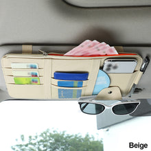 Load image into Gallery viewer, Car Visor Organizer Sunglasses Holder Visor Multi-Pocket Accessories for Trucks Interior Car Accessories Pouch Pen Holder
